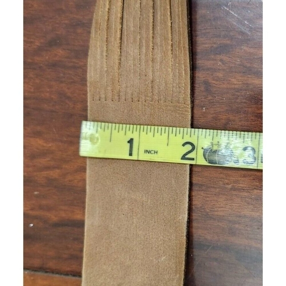 Women's leather belt Brown Size M/L - Picture 10 of 12